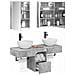 Set di Armadi da Bagno 5 pcs Grigio Cemento 43 x 11,5 x 60,5 cm - Foto miniatura 3