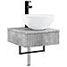 Set di Armadi da Bagno 5 pcs Grigio Cemento 43 x 11,5 x 60,5 cm - Foto miniatura 5