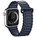 Cinturino (versione Armor) Per Apple Watch Se, Compatibile Con I Modelli 9, 8, 7, 6, 5, 4, 3, 2, 1 (41, 40, 38 Mm), Bracciale Magnetico In Silicone Blu. - Foto miniatura 4