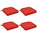 Cuscini per sedile a 4 pezzi SOEST 4 pcs 100% Poliestere Rosso - Foto miniatura 1