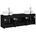 Set di Armadi da Bagno 3 pz Nero 62,5 x 44,5 x 50 cm - Foto miniatura 4