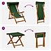 Lettino 4 pcs 3 Posizione Legno di Eucalipto Massello Verde - Foto miniatura 4