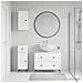 Set di armadietti da bagno in 3 pezzi BREDA Bianco Lucido - Foto miniatura 6