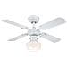 78710 Ventilatore Da Soffitto Bianco Da 90 Cm Portland Ambiance Per Interni, Kit Di Luce Con Vetro Smerigliato Opale A Fungo - Foto miniatura 1