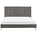 Letto In Velluto Grigio 140 X 200 Cm Ambert - Foto miniatura 2