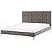 Letto In Velluto Grigio 140 X 200 Cm Ambert - Foto miniatura 13