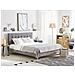 Letto In Velluto Grigio 140 X 200 Cm Ambert - Foto miniatura 3