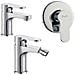 Miscelatore Rubinetto Bidet Cromato + Miscelatore Rubinetto Lavabo Cromato + Miscelatore Doccia Ad Incasso Da Parete - Foto miniatura 1
