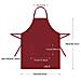 2 Confezioni Grembiule Da Cucina Impermeabile Regolabile Chef Grembiule Con Tasche Per La Casa Ristorante Artigianato Giardino Barbecue Scuola Coffee House Grembiule Uomo Donna - Foto miniatura 2