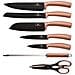 Rose Gold Set Di Coltelli Da Cucina Professionali Acciaio Inossidabile Coltello Da Cuoco Oro Rosa - Foto miniatura 3