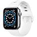 Silicone Fit Compatible Con Apple Watch Cinturino Per 44mm Serie 6 / se / 5/4 E 42mm Serie 3/2/1 - Bianco - Foto miniatura 1
