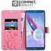 Cadorabo Custodia Compatibile Con Honor 9x Lite In Rosa Fiore - Coperchio Protettivo In Design Floreale Con Chiusura Magnetica, Funzione Stand E Slot Per Carte - Foto miniatura 3