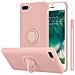 Cadorabo Custodia Compatibile Con Apple Iphone 8 Plus / 7 Plus / 7s Plus In Liquid Rosa - Coperchio Protettivo In Silicone Tpu Flessibile Con Anello - Foto miniatura 1