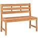 Panchina da Giardino 114 cm in Legno Massello di Teak - Foto miniatura 2