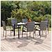 Set Da Pranzo Da Giardino 7 Pz Grigio In Polyrattan - Foto miniatura 1