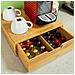 Contenitore Cassetto Porta Cialde Capsule Caffe Bustine Te Zucchero Legno Bambu - Foto miniatura 3