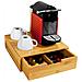 Contenitore Cassetto Porta Cialde Capsule Caffe Bustine Te Zucchero Legno Bambu - Foto miniatura 1