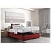 Letto Piazza E Mezza Arianna, Letto Contenitore Con Rivestimento In Tessuto, 100% Made In Italy, Apertura Frontale, Adatto Per Materasso Cm 120x200, Rosso - Foto miniatura 2