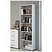 Libreria Girasole, Biblioteca A 4 Ripiani Regolabili, Scaffale Per Libri, Mobile Da Parete Con Ripiani, 100% Made In Italy, 60x30h195 Cm, Bianco E Rovere - Foto miniatura 1