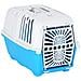 Trasportino Per Animali Bianco E Blu 48x31,5x33cm Polipropilene - Foto miniatura 2