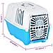 Trasportino Per Animali Bianco E Blu 48x31,5x33cm Polipropilene - Foto miniatura 8