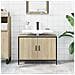 Mobile Lavabo Bagno Rovere Sonoma 80x30x60 Cm Legno Multistrato - Foto miniatura 2