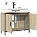 Mobile Lavabo Bagno Rovere Sonoma 80x30x60 Cm Legno Multistrato - Foto miniatura 6