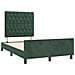 Giroletto Con Testiera Verde Scuro 120x190 Cm In Velluto - Foto miniatura 3