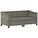 Set Di Divani Da Giardino 2 Pz Con Cuscini In Polyrattan Grigio - Foto miniatura 5