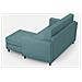 Divano Yasel 2 Posti (due Sedute Da 60cm) + Pouf Misure Esterne L. 152 P. 155 Colore Petrolio - Foto miniatura 5