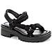 Black Casual Open Sandals Sandali Tessile Scarpe Donna Nero Eu 36, 837131/01-01 - Foto miniatura 1
