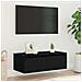 Mobile Porta TV con Luci LED Rovere Nero 75x35,5x25 cm - Foto miniatura 6