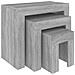 Tavolini Salotto Impilabili 3pz Grigio Sonoma Legno Multistrato - Foto miniatura 1
