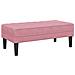 Divano da Giardino  con Panchina e Cuscini in Velluto Rosa a L, Divano 3 Posti  con Chaise L in Velluto Rosa Chiaro 160 cm, Panchina  Rosa 113x57x39 cm in Velluto - Foto miniatura 6
