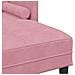 Divano da Giardino  con Panchina e Cuscini in Velluto Rosa a L, Divano 3 Posti  con Chaise L in Velluto Rosa Chiaro 160 cm, Panchina  Rosa 113x57x39 cm in Velluto - Foto miniatura 9