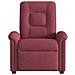 Poltrona Massaggiante Reclinabile Elettrica Rosso Vino Tessuto - Foto miniatura 5