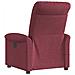 Poltrona Massaggiante Reclinabile Elettrica Rosso Vino Tessuto - Foto miniatura 7