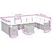 Set Divani da Giardino 11 pz con Cuscini Beige in Polyrattan - Foto miniatura 9