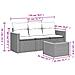 Set Divano da Giardino 4 pz con Cuscini Beige in Polyrattan - Foto miniatura 7