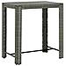 Set Bar Giardino 5pz Grigio Polyrattan e Legno Massello Acacia - Foto miniatura 5