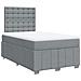 Giroletto a Molle con Materasso Grigio Chiaro 120x190cm Tessuto - Foto miniatura 1