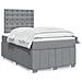 Giroletto a Molle con Materasso Grigio Chiaro 120x190cm Tessuto - Foto miniatura 2