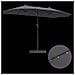 Ombrello da giardino Antracite 385 x 209 x 244 cm Tessuto - Foto miniatura 9