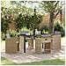 Set da Pranzo per Giardino 5 pcs Beige polyrattan - Foto miniatura 2