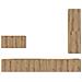 Set mobile TV 4 pcs rovere artigianale 30.5 x 30 x 110 cm - Foto miniatura 8
