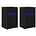 Armadio da Letto LED 2 pcs Rovere nero 38 x 34 x 61 cm - Foto miniatura 1