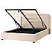 Letto Contenitore Tessuto Bernay 160 X 200 Cm Tortora - Foto miniatura 2