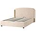Letto Contenitore Tessuto Bernay 160 X 200 Cm Tortora - Foto miniatura 4