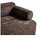 Divano 2 Posti Elva Tessuto Marrone Scuro - Foto miniatura 6