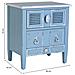 Comodino In Legno Laccato Blu 46x32x52h Cm - Foto miniatura 3